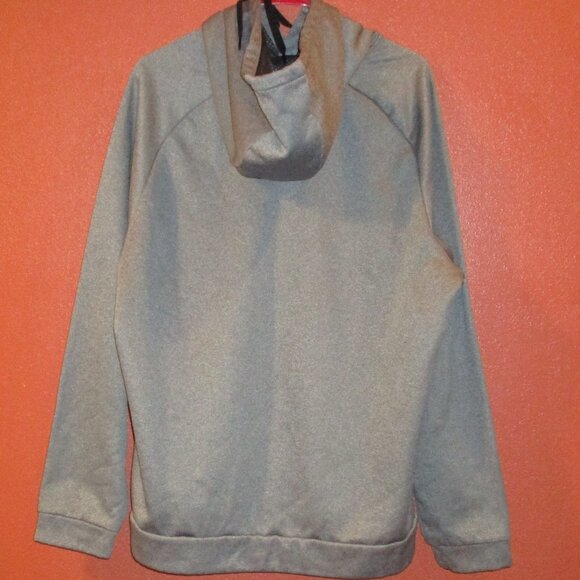 Nike Men X Large Gray Black Graphic Swoosh Warm Long Sleeve Pullover Hoodie - Picture 6 of 10